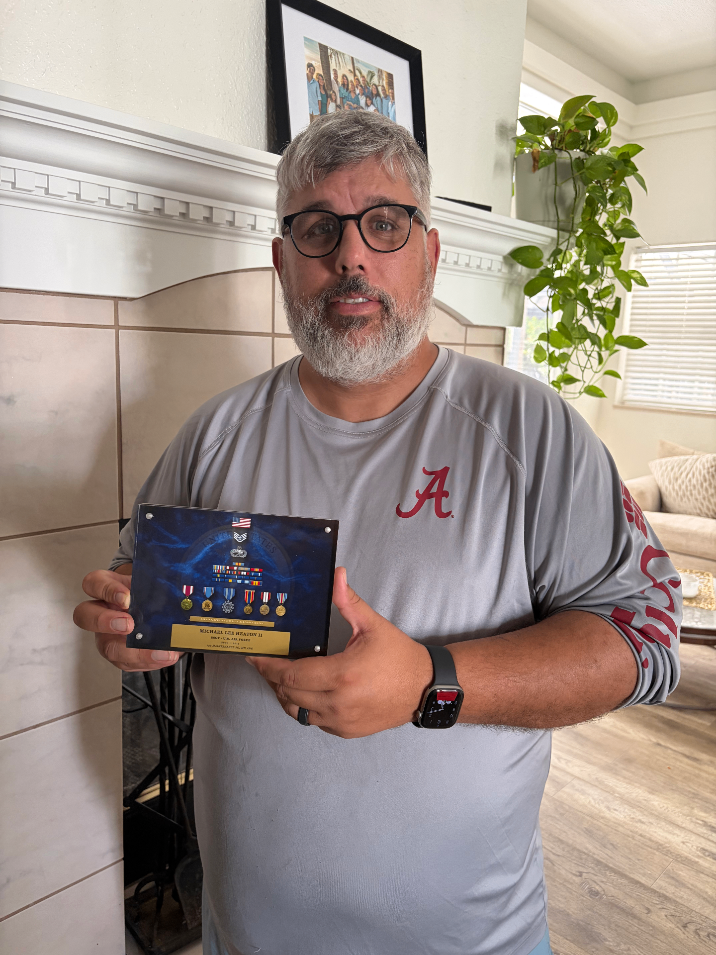 SSgt Michael L. Heaton II, U.S. Air Force, holding his custom Valor Block™