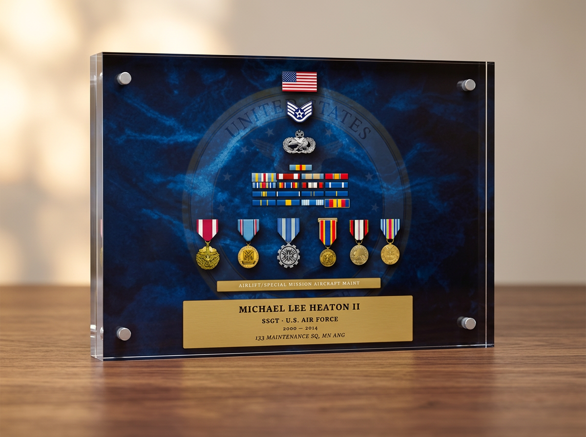 Custom Valor Block™ for SSgt Michael L. Heaton II, U.S. Air Force